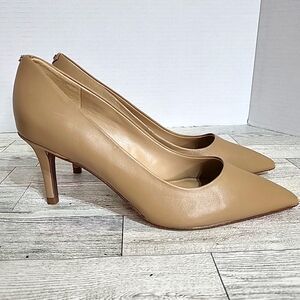 Sam Edelman Nude Tan Pointed Toe Kitten Heel Pumps